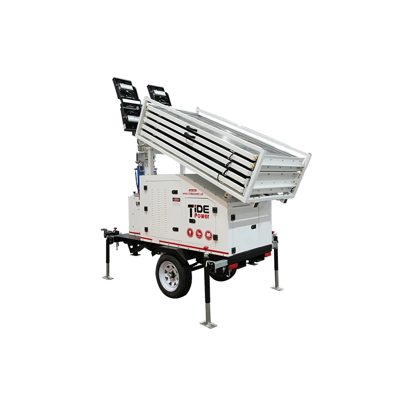 Tour d'éclairage hydraulique solaire2